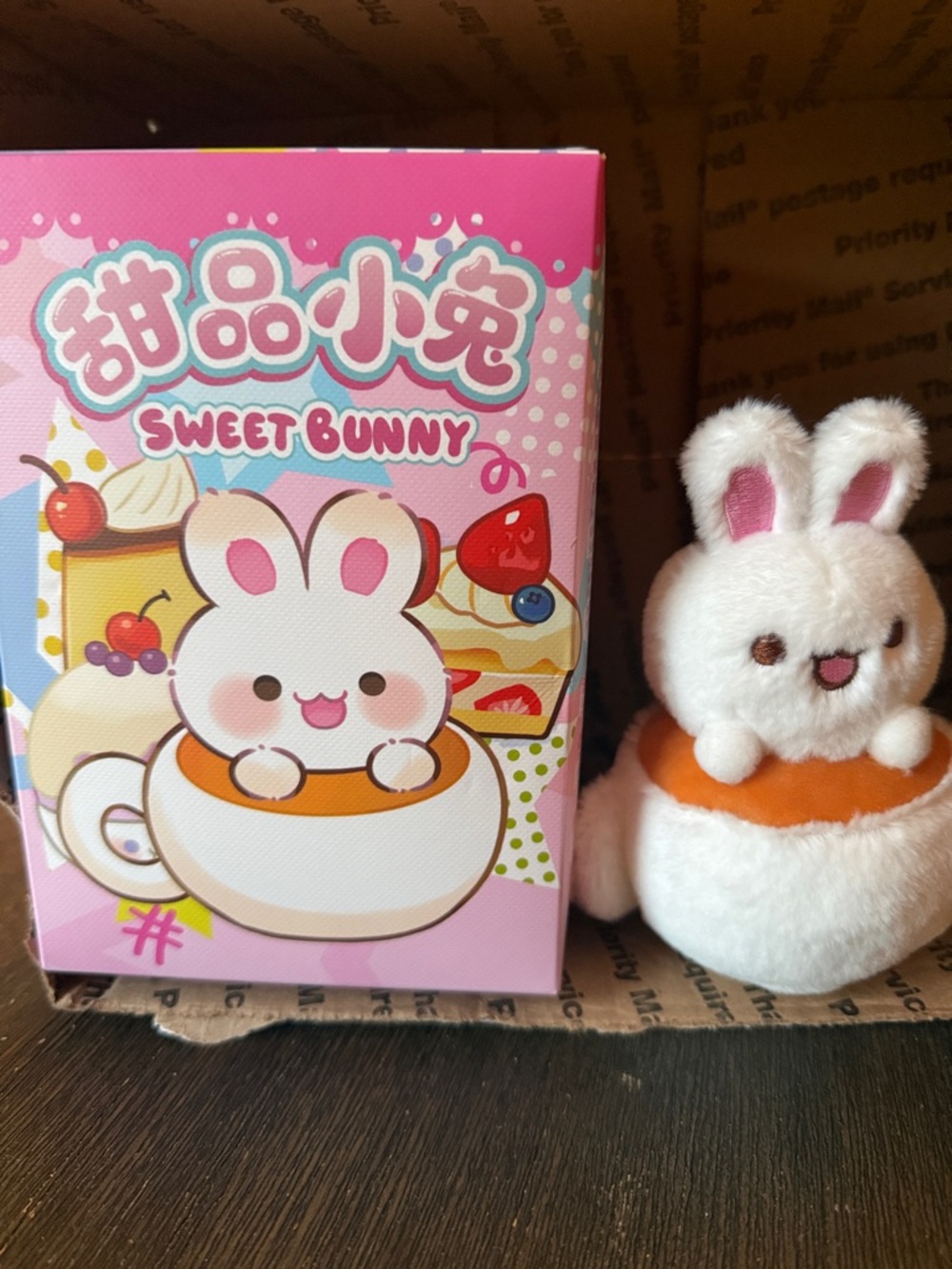 Sweet Bunny Plush Bunny in Orange and White